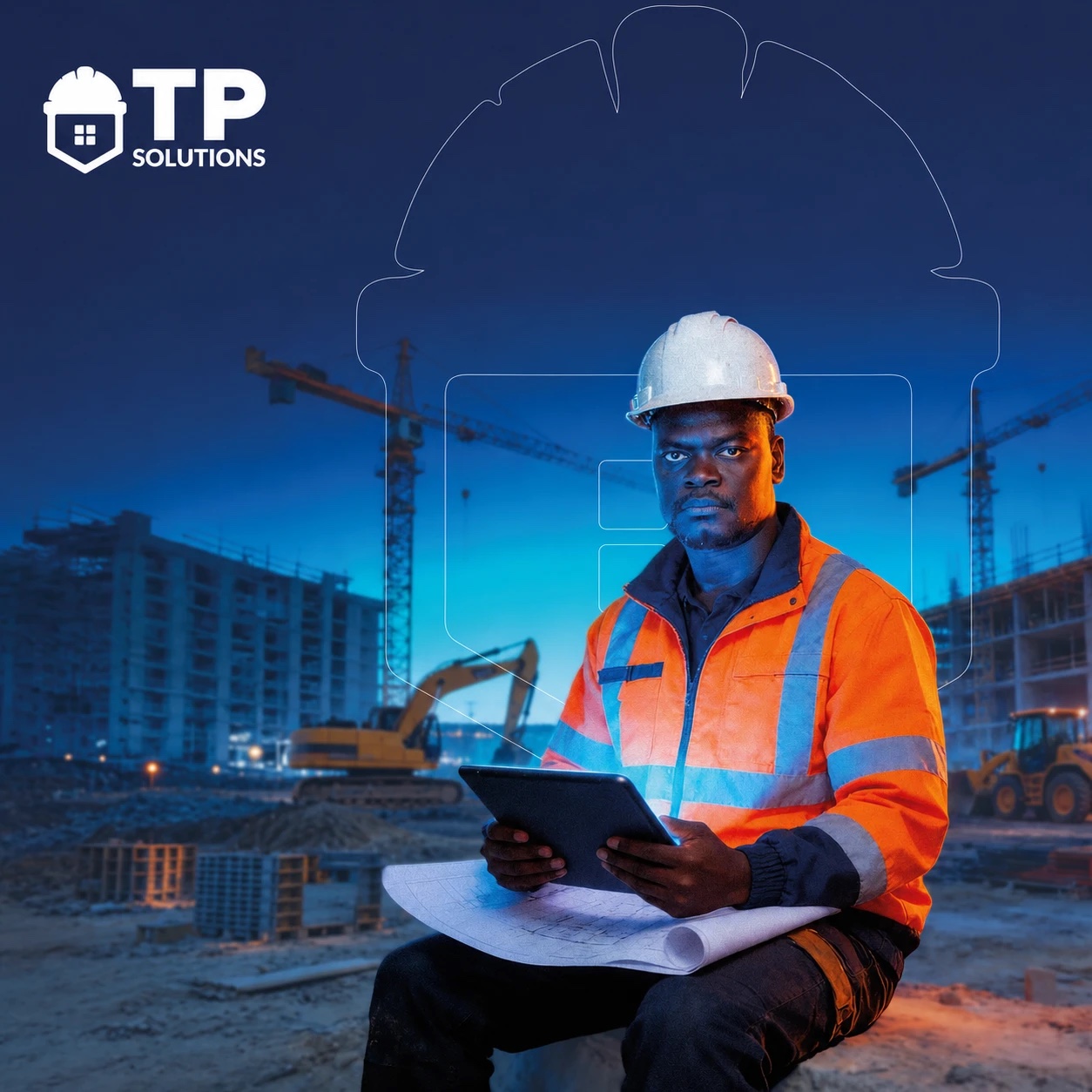 Mouhamadou Niang, Directeur Général de TP Solutions, sur un chantier
